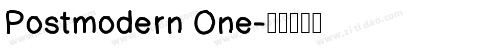 Postmodern One字体转换